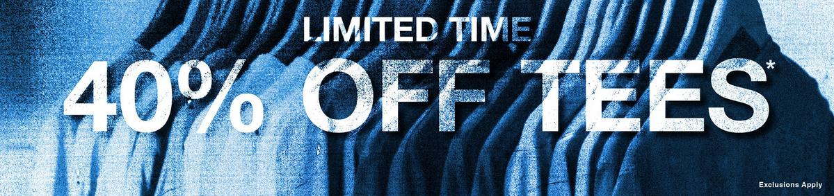 40% Off Tees sale