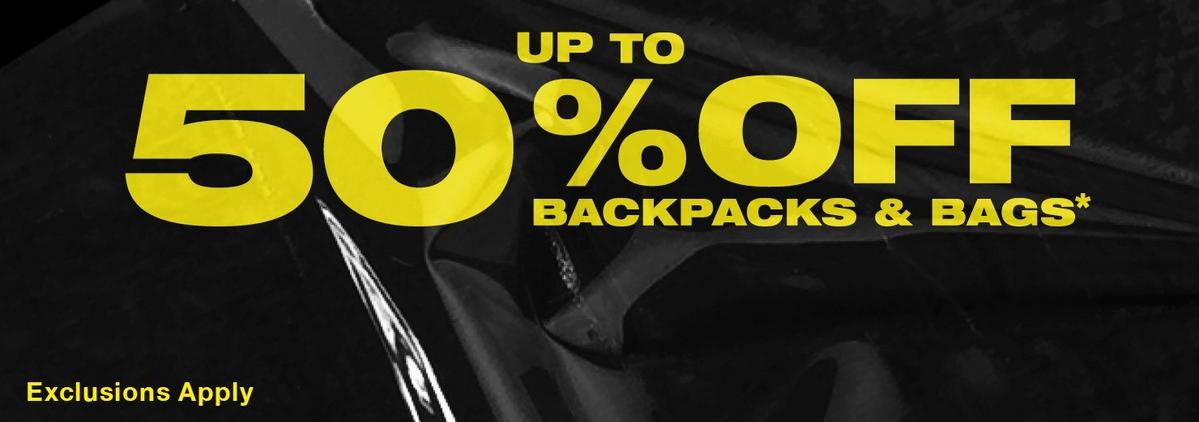Up To 50% Off Bags And Backpacks Promo