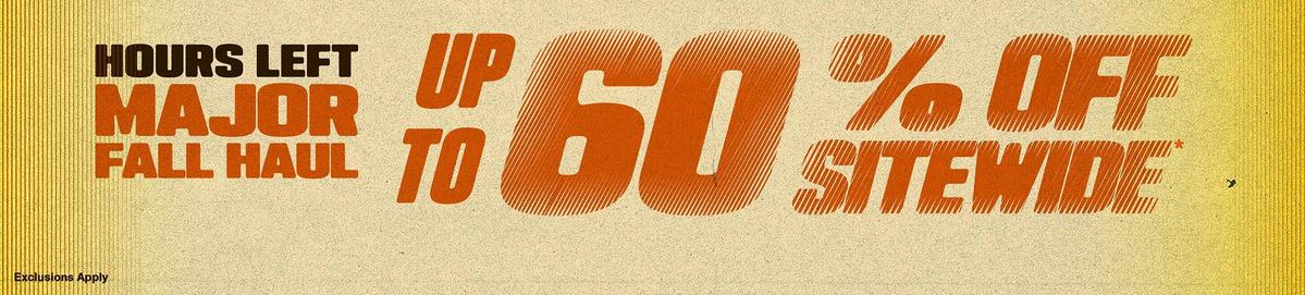 Up To 60% Off Sitewide