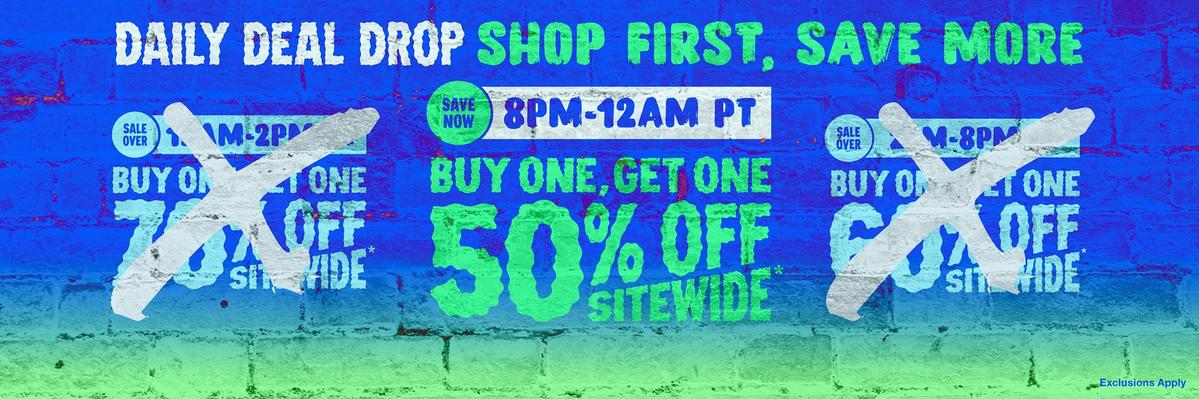 BOGO 50% Off Sitewide