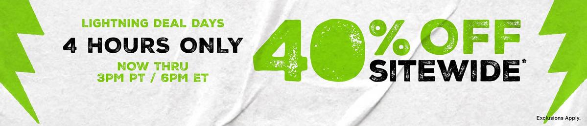 40% Off Sitewide