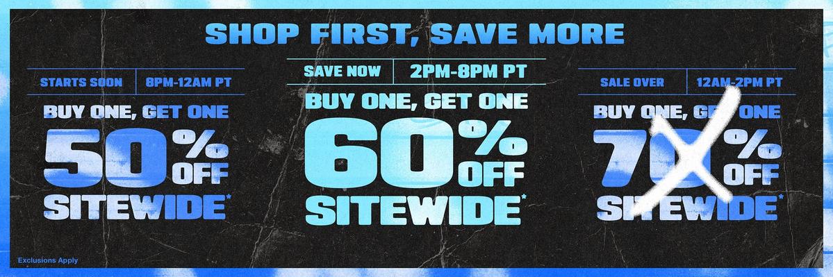 BOGO 60% Off Sitewide