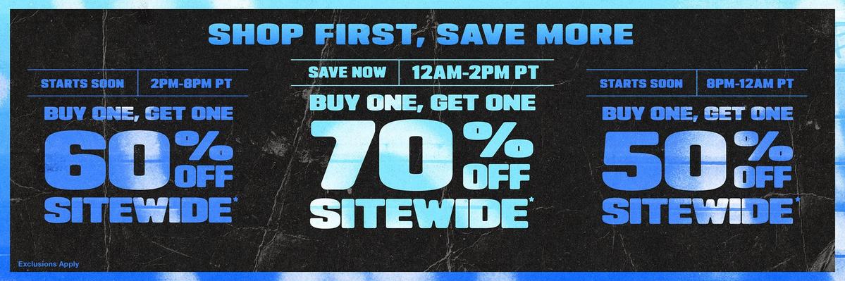 BOGO 70% Off Sitewide
