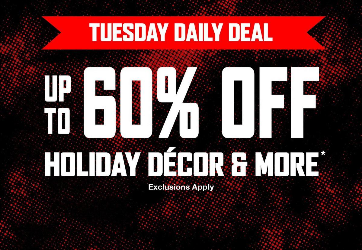 Up To 60% Off Holiday Decor & More