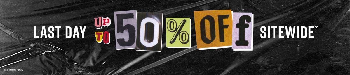 Up To 50% Off Sitewide