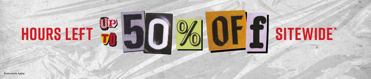 Up To 50% Off Sitewide