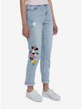 Disney Mickey Mouse Floral Mom Jeans, MEDIUM WASH, alternate