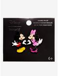 Loungefly Disney Mickey Mouse & Minnie Mouse Heart Enamel Pin Set, , alternate