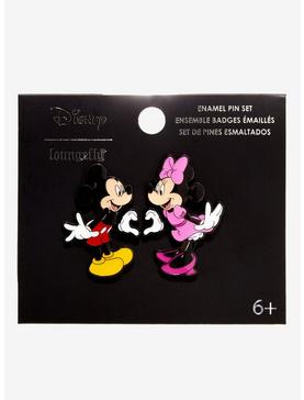 Loungefly Disney Mickey Mouse & Minnie Mouse Heart Enamel Pin Set, , hi-res