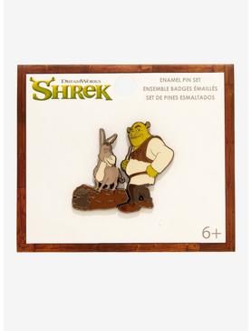Plus Size Shrek Duo Enamel Pin Set, , hi-res