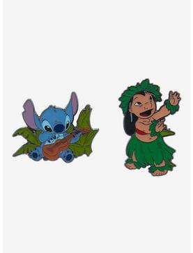 Loungefly Disney Lilo & Stitch Duo Luau Enamel Pin Set, , hi-res
