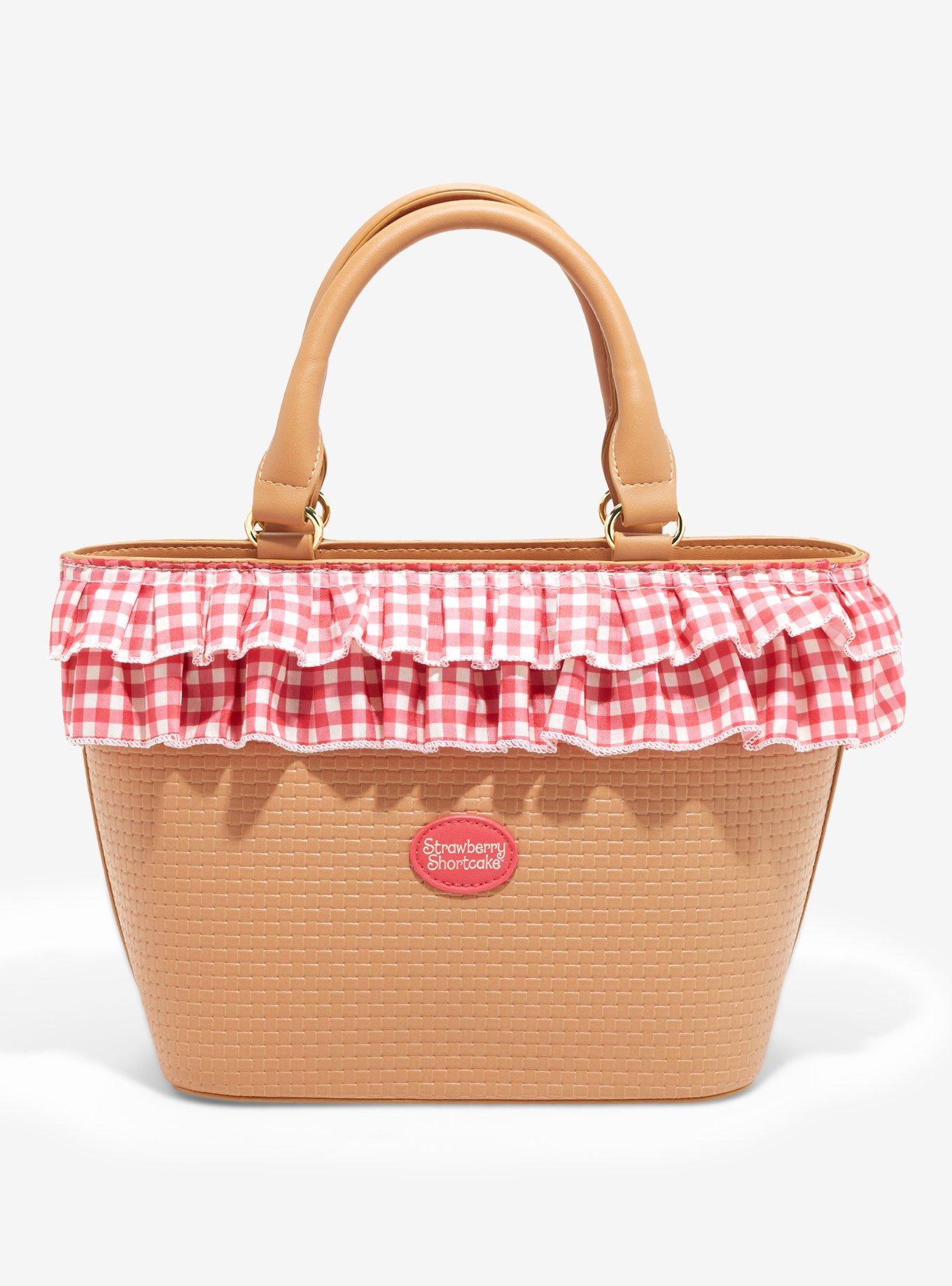 Strawberry Shortcake Gingham Basket Crossbody Bag, , hi-res