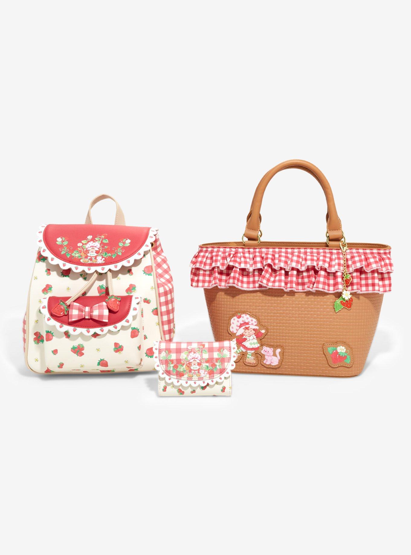 Strawberry Shortcake Gingham Basket Crossbody Bag, , alternate