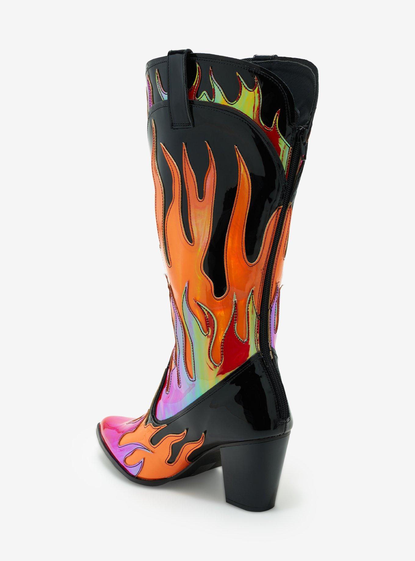 YRU Flame Space Cowgirl Boots, MULTI, alternate