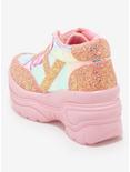 YRU Matrixx Pink Platform Sneakers, MULTI, alternate