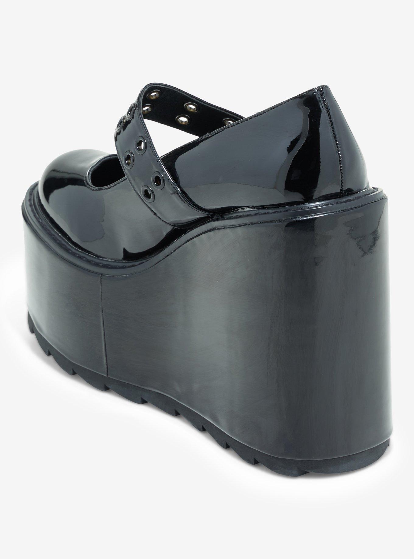 YRU Black Dune Platform Mary Janes, MULTI, alternate