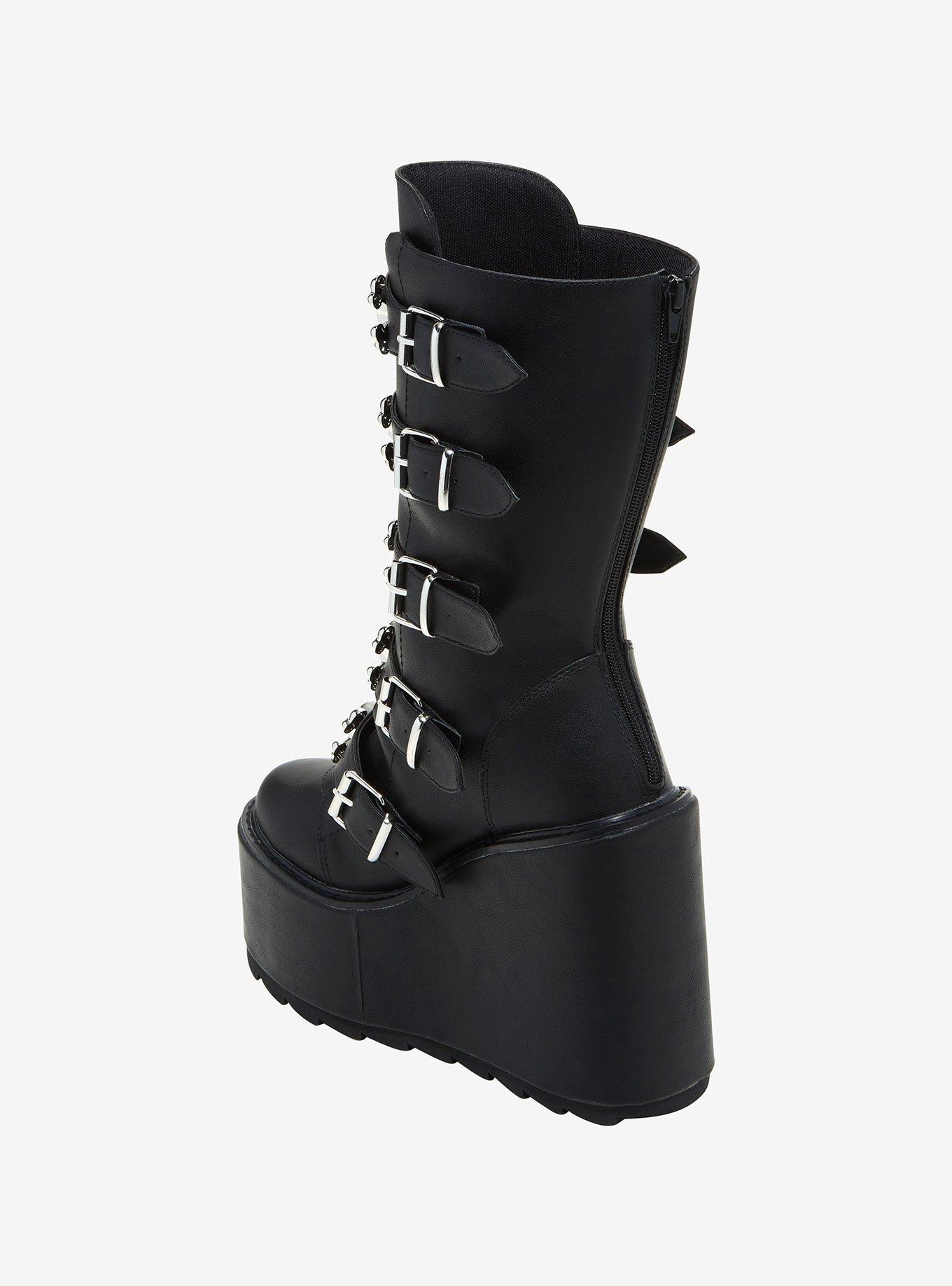 YRU X Dune Skull Buckle Platform Boots, MULTI, alternate
