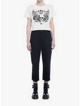 Moth Skeleton Celestial Girls Crop T-Shirt, , hi-res