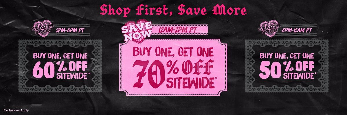 BOGO 70% Off Sitewide