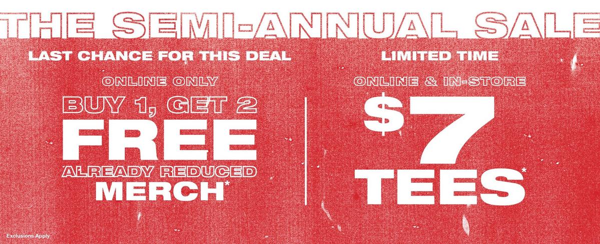 B1G2 Free Semi Annual Sale