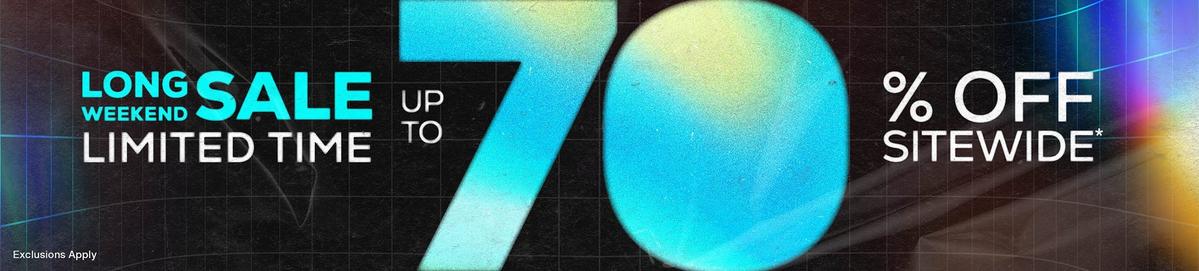 Up To 70% off Sitewide