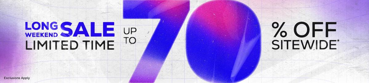 Up To 70% off Sitewide