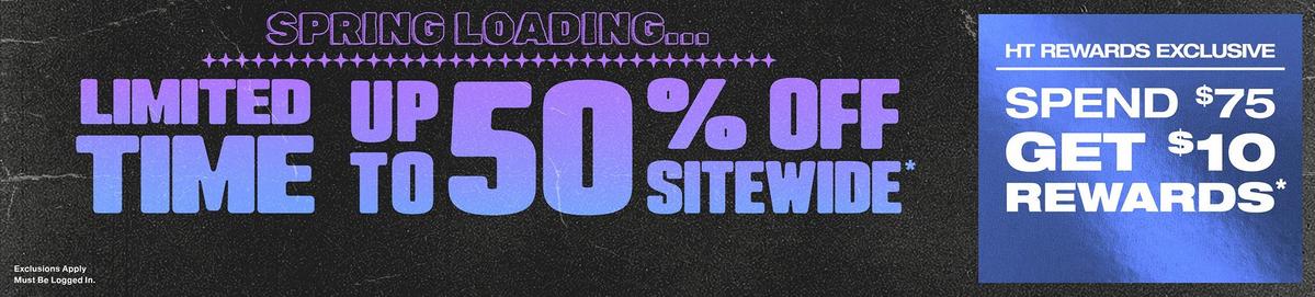 Up To 50% Off Sitewide