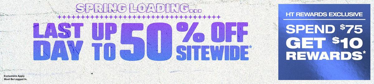 Up To 50% Off Sitewide