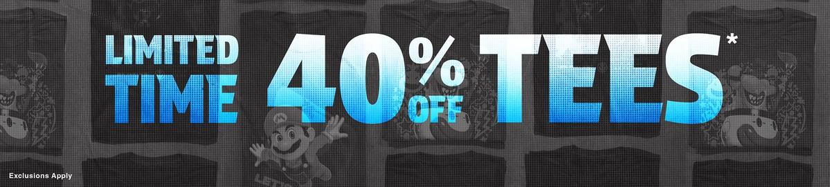 40% Off Tees