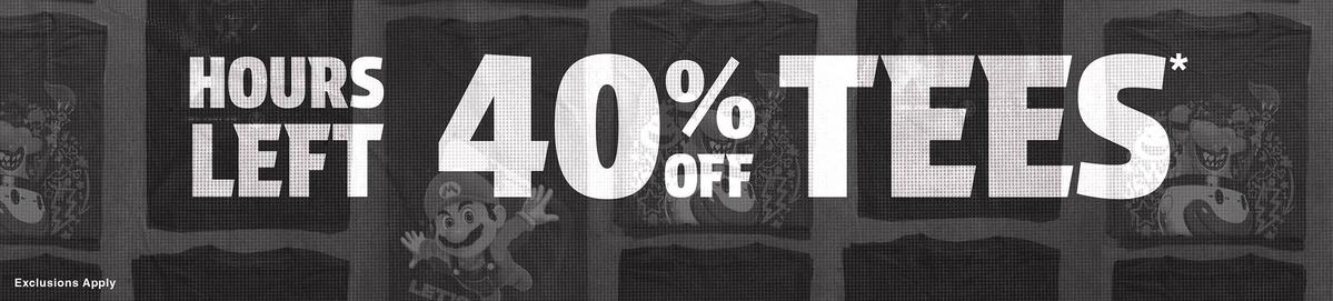 40% Off Tees