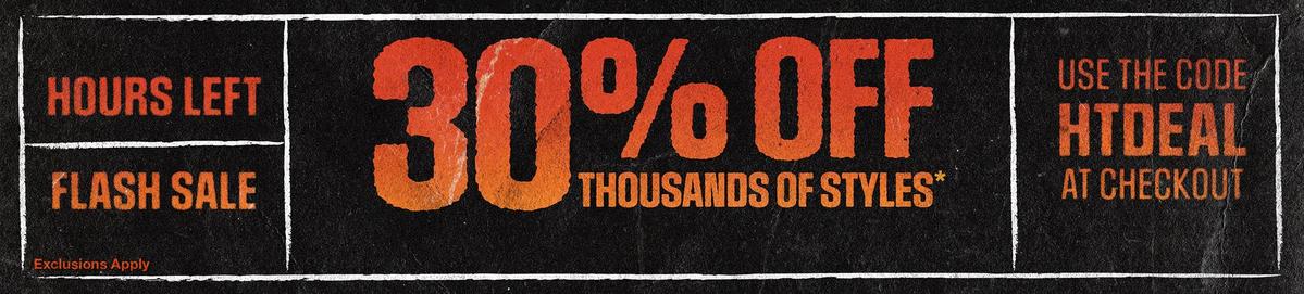 30% Off Flash Sale