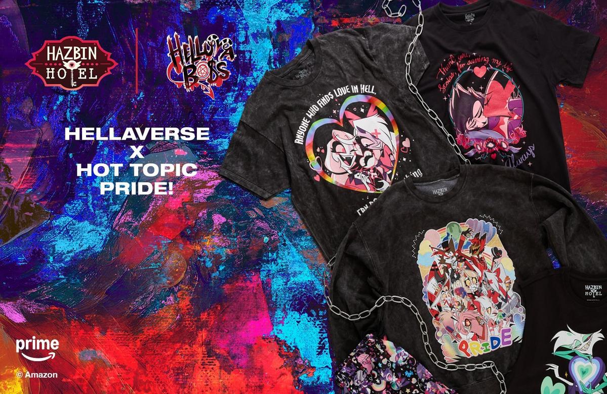 Hellaverse x Hot Topic Pride styles