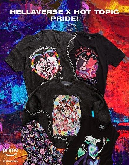 Hellaverse x Hot Topic Pride styles