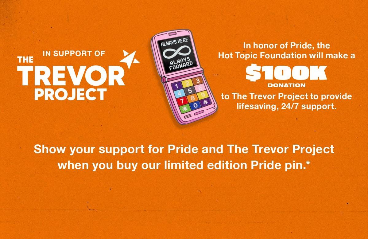 Trevor Project Pride Pin