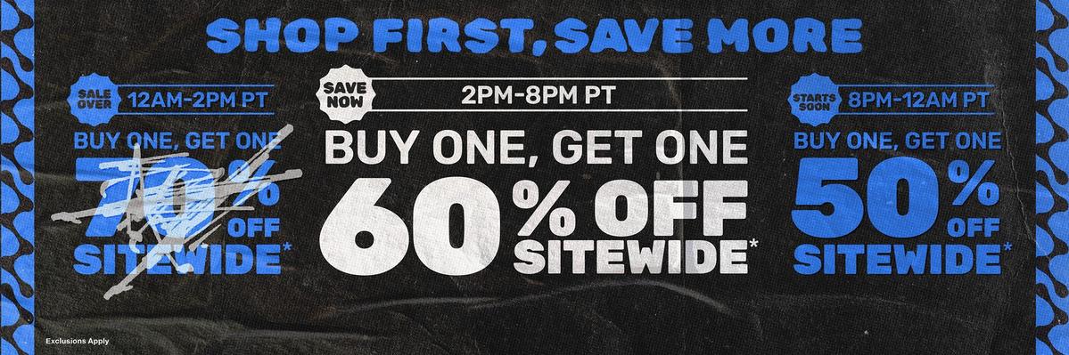 BOGO 60% Off Sale