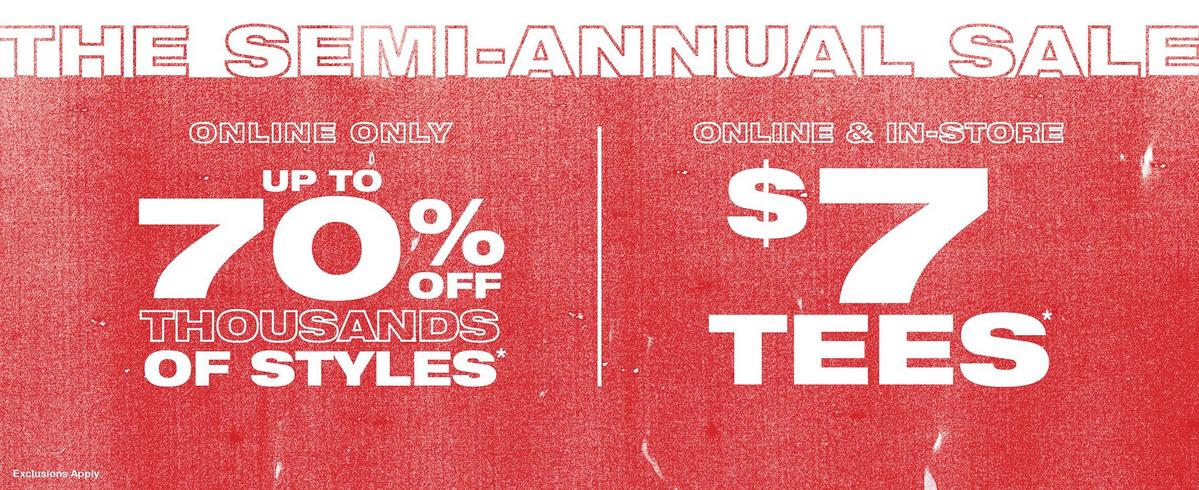Semi-Annual Clearance Sale