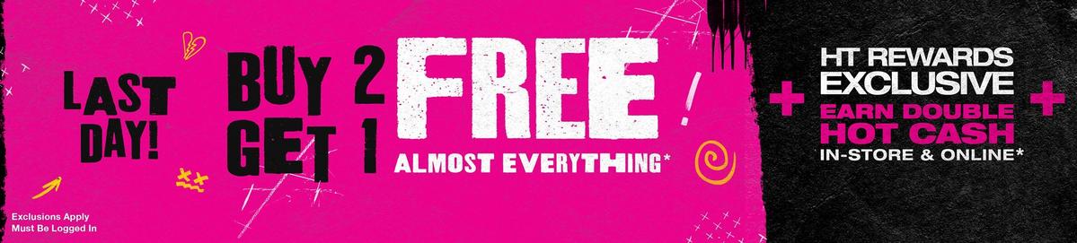 Buy 2, Get 1 Free Almost Everything