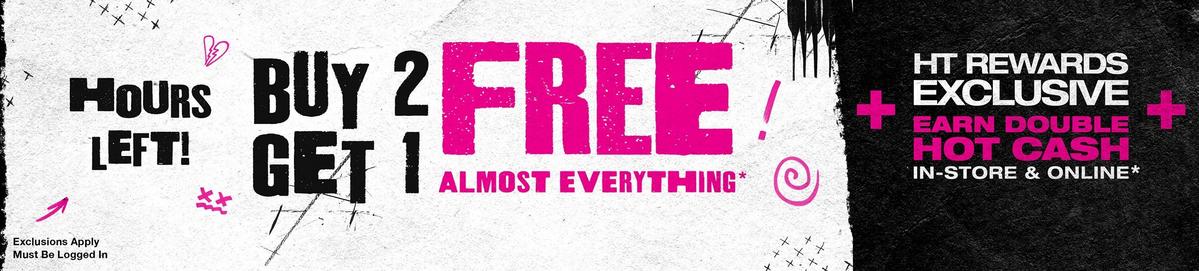 Buy 2, Get 1 Free Almost Everything