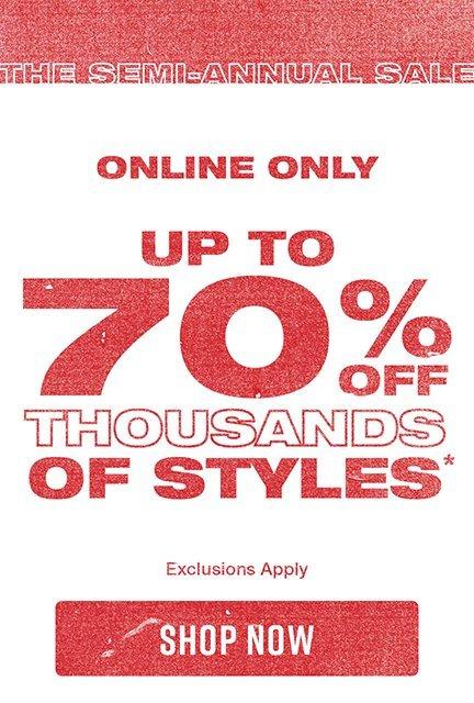 Up To 70% Off