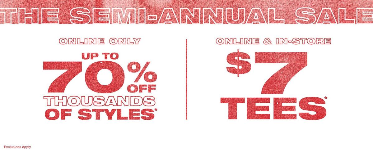 Semi-Annual Clearance Sale