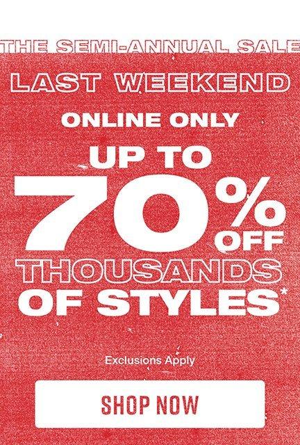Up To 70% Off
