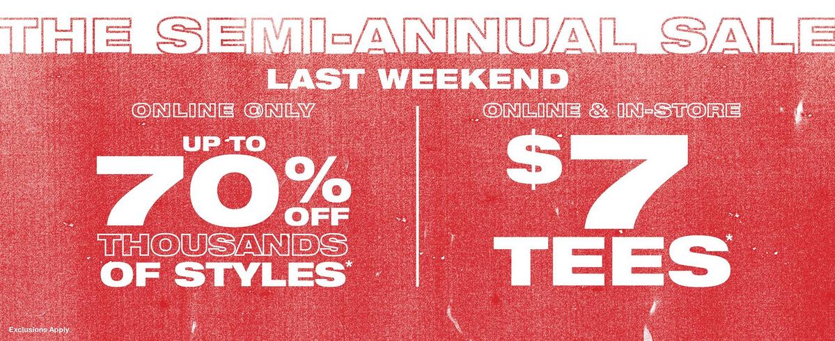 Semi-Annual Clearance Sale