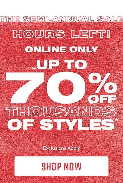 Up To 70% Off