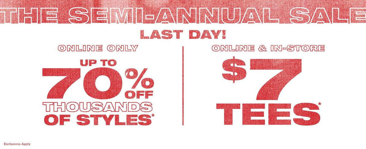 Semi-Annual Clearance Sale