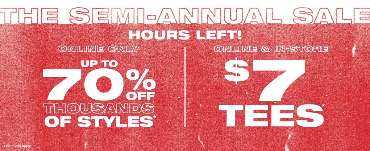 Semi-Annual Clearance Sale