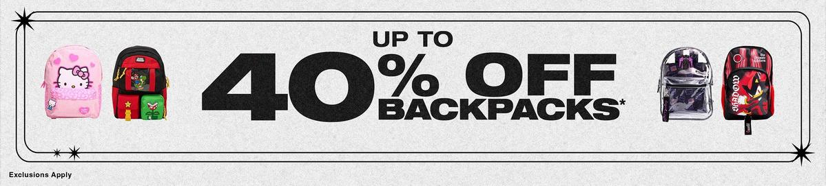 Up To 40% Off Backpacks promo