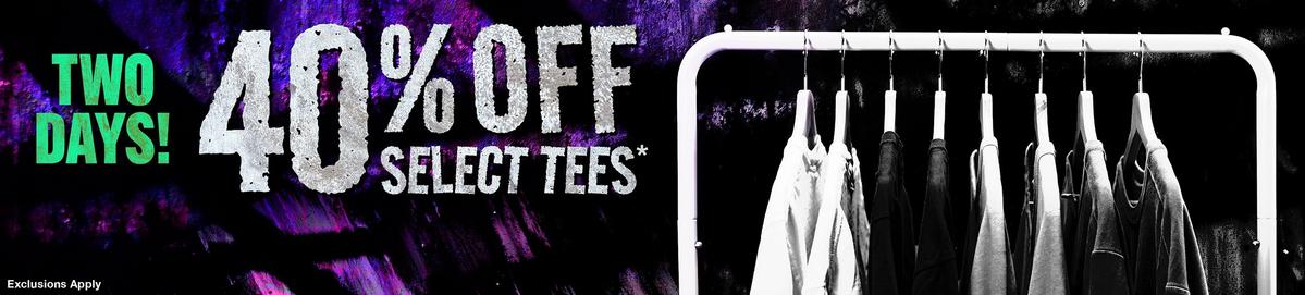 40% Off Tees