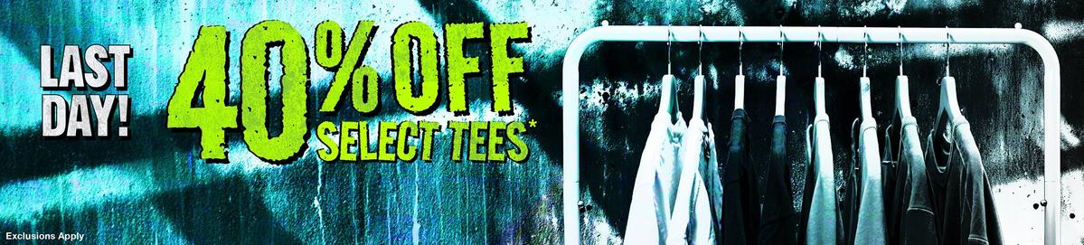 40% Off Tees