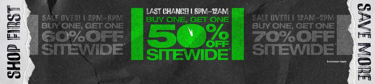 BOGO 50% Off Sitewide