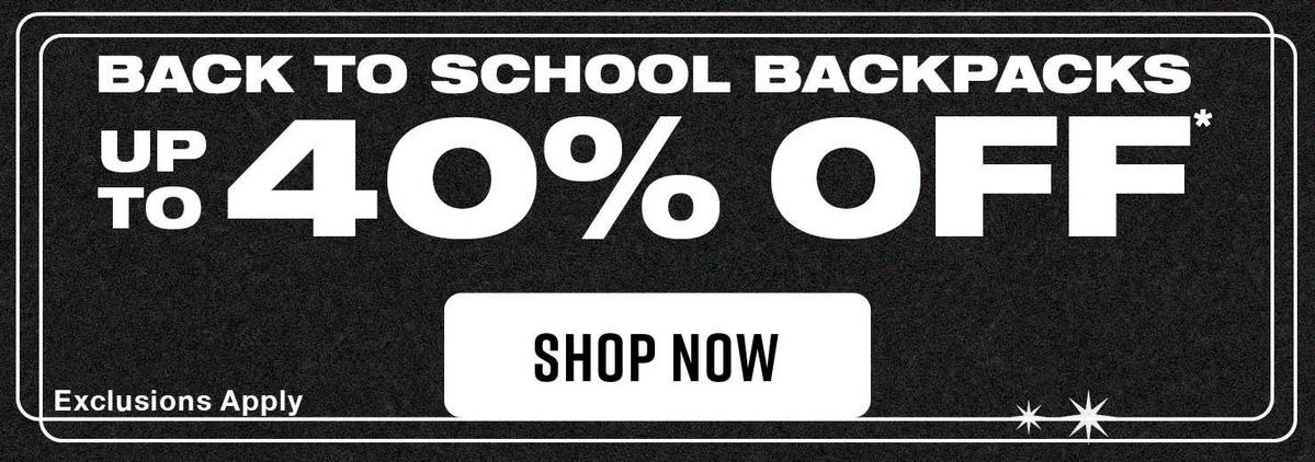 Up To 40% Off Back To School Backpacks Promo